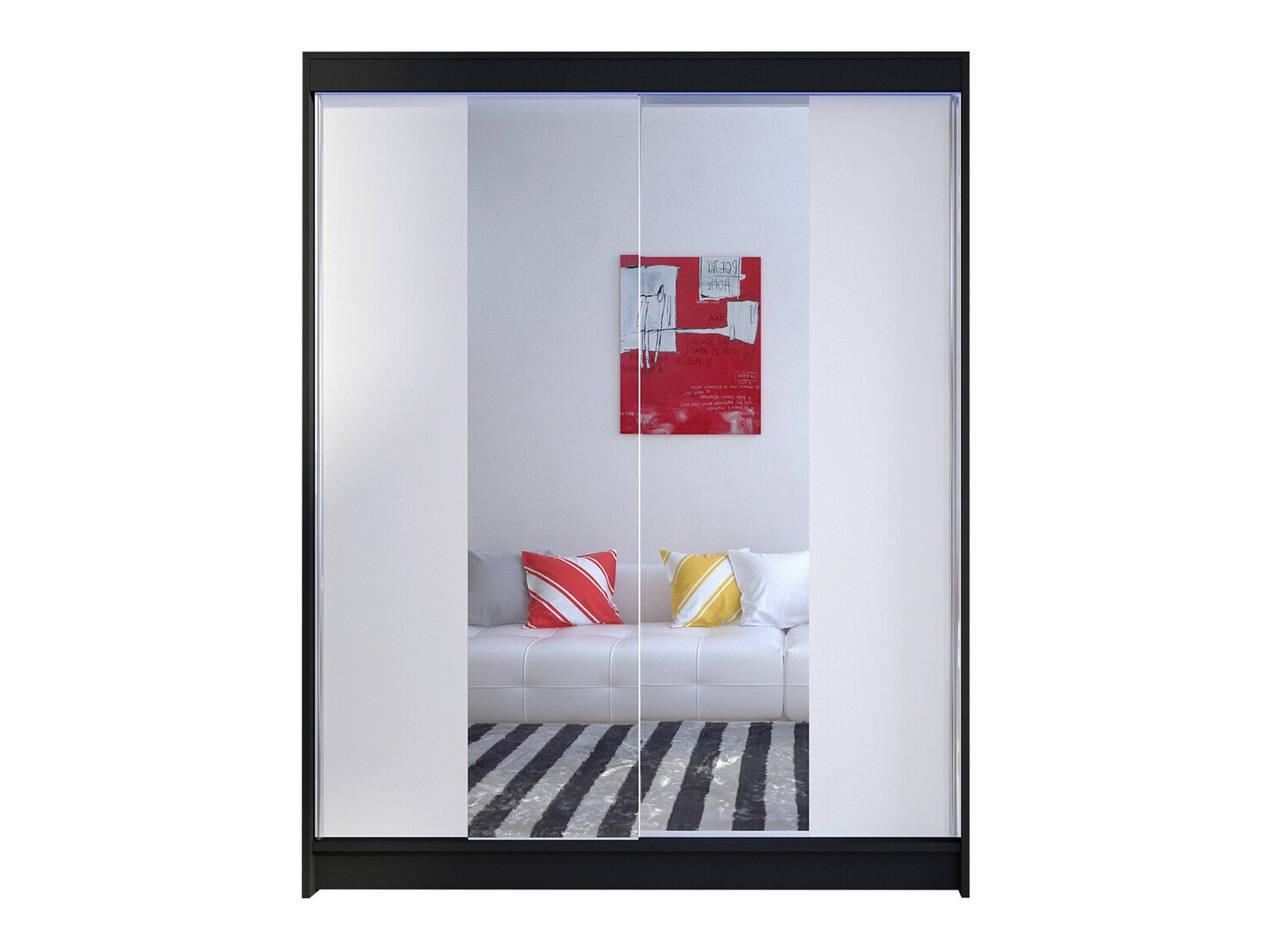 Gardróbszekrény Closico Vastor II (Fekete + Fehér)