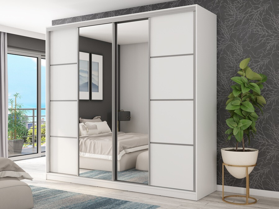 Gardróbszekrény Lexington 150 (Fehér)