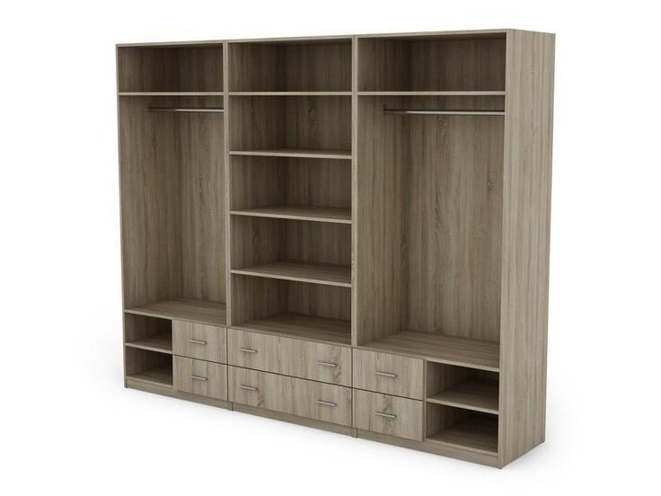 Gardróbszekrény Lexington 153 (Sonoma tölgy + Fehér)