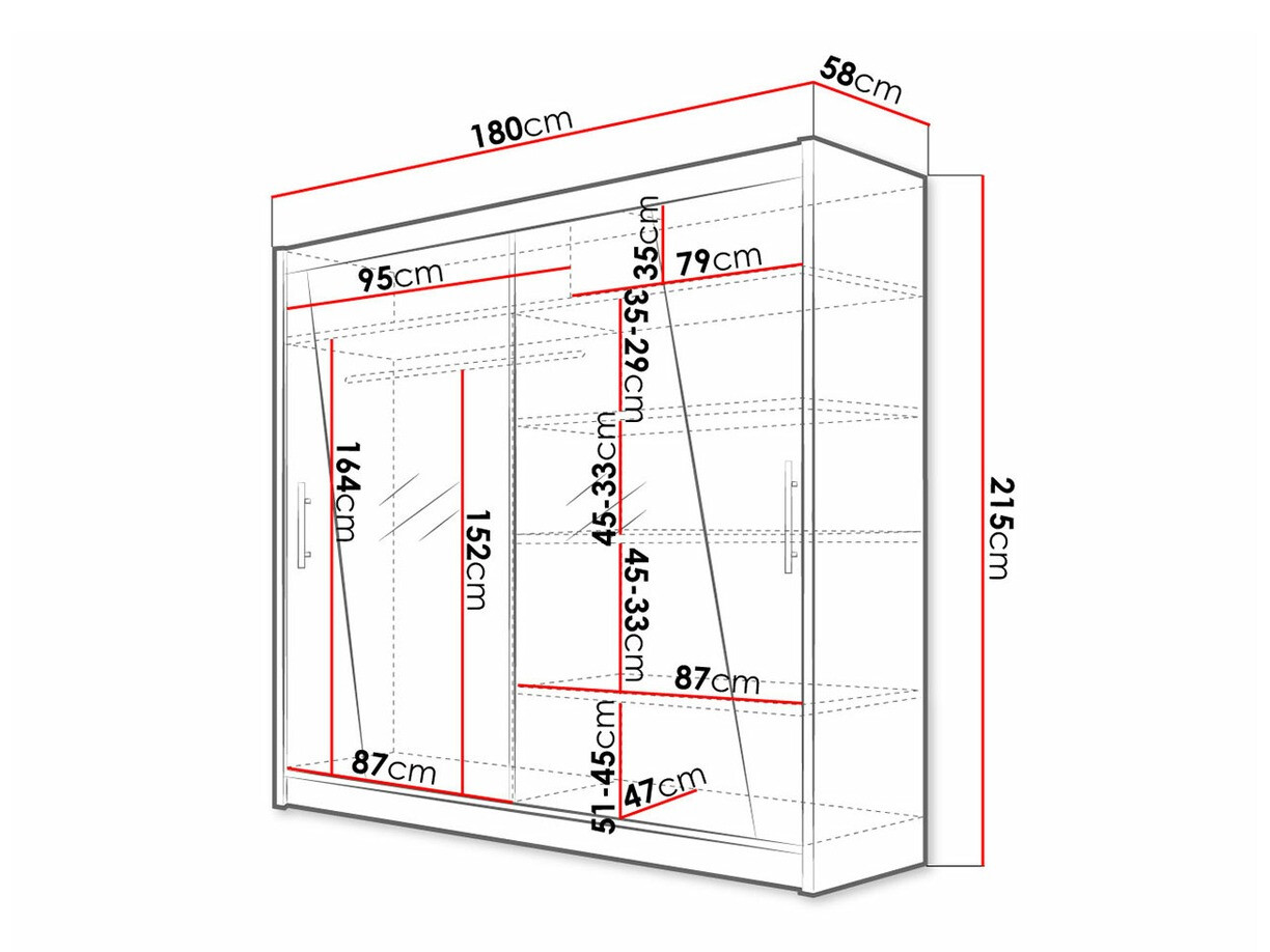 Gardróbszekrény Closico Pallor XIV (Fehér)