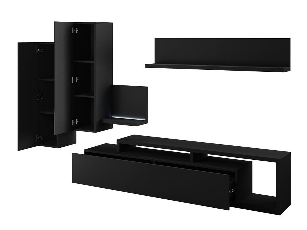 Nappali szett Lutiva 100 (Matt fekete)