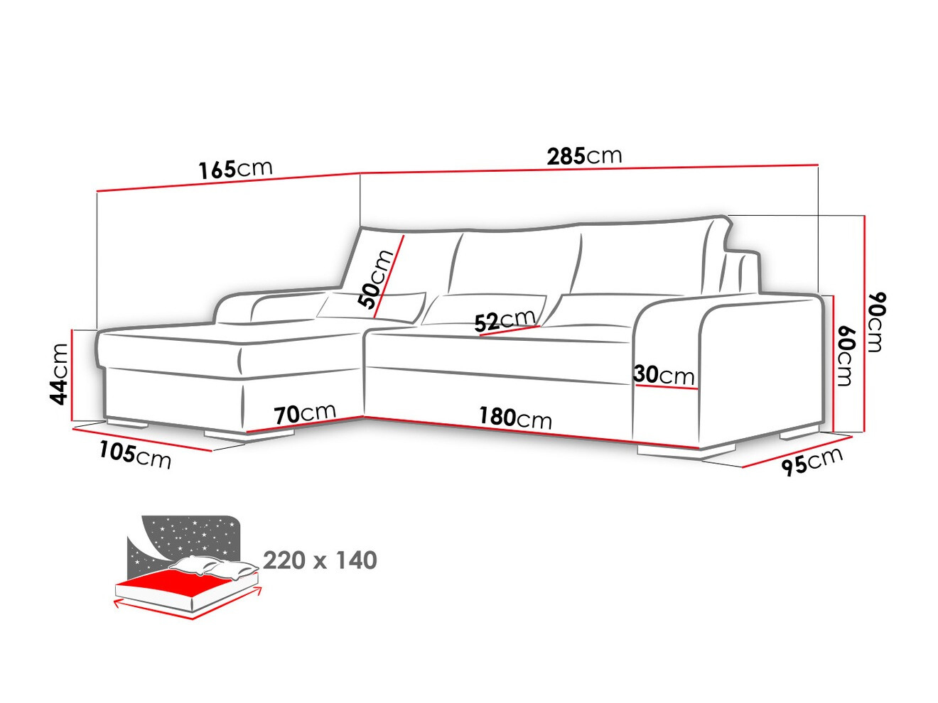 Sarokkanapé Kingsport 103