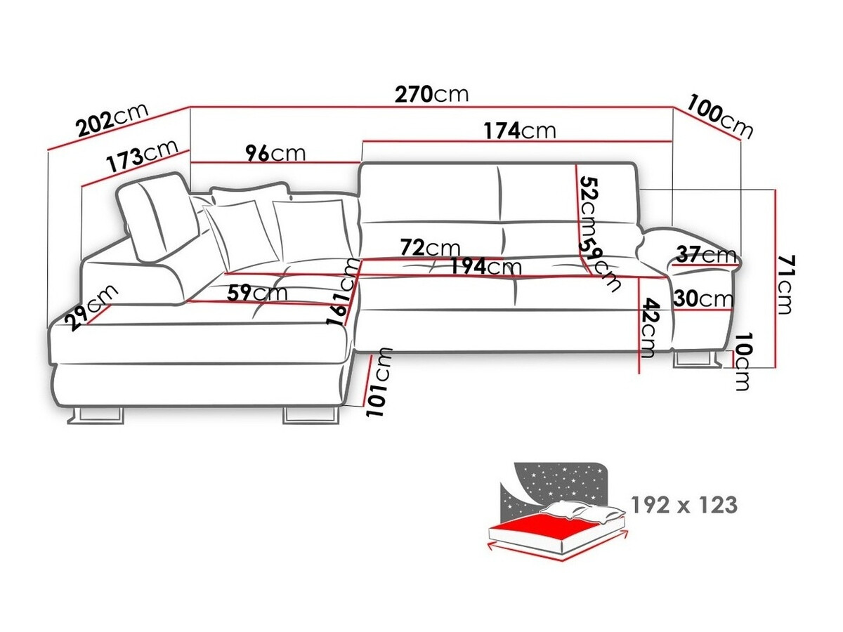 Sarokkanapé Comfivo Ruta III (Soft 011 + Lux 06)