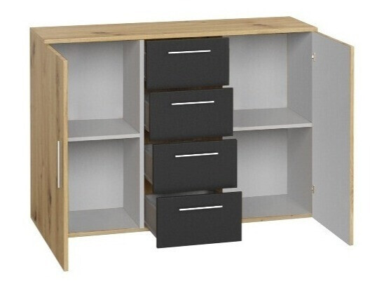 Komód Vestivo 101 (Monastery tölgy + Fekete)