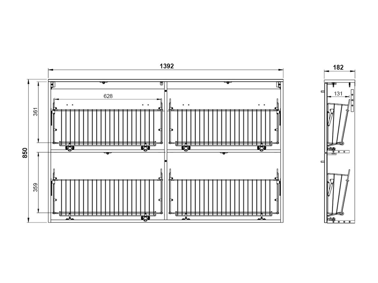 Cipőtároló Felelmo 101 (Világosszürke)
