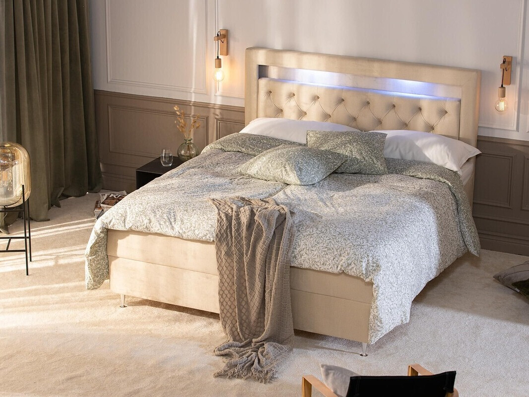 Kontinentális ágy Seattle 137 (Bézs)