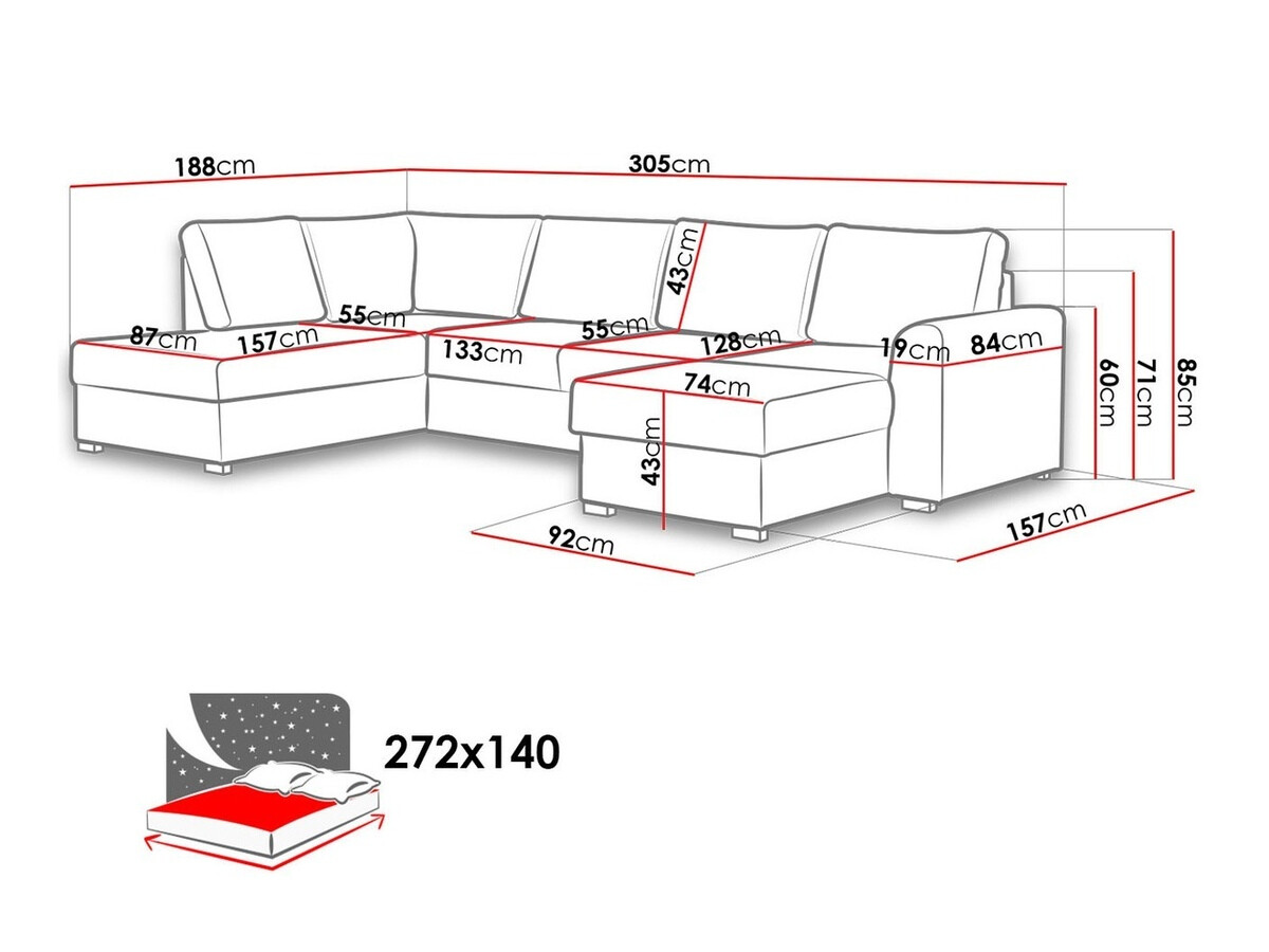 Sarokkanapé Comfivo Flumen II (Abriamo 04)