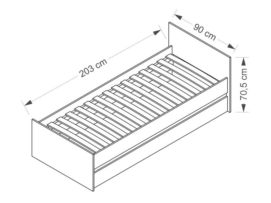 Ágy Cirdora 107 (Fehér)