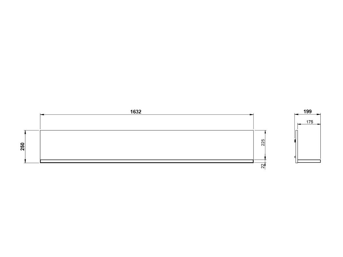 Fali polc Revteno 101 (Grafit + Navarra tölgy)