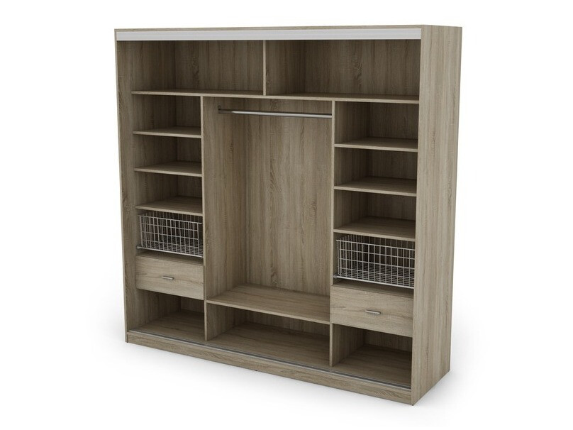 Gardróbszekrény Lexington 147 (Sonoma tölgy + Fehér)