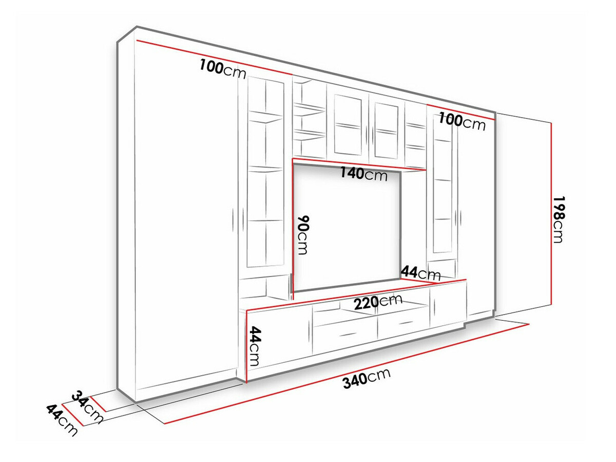 Nappali szett Bacces (Sonoma tölgy)