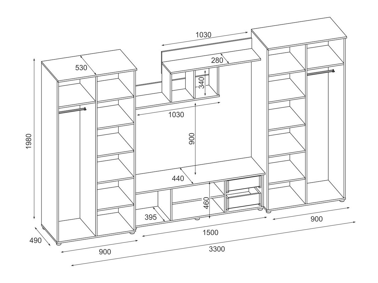 Nappali szett Lexington 128 (Triufel + Sötét Sonoma tölgy)