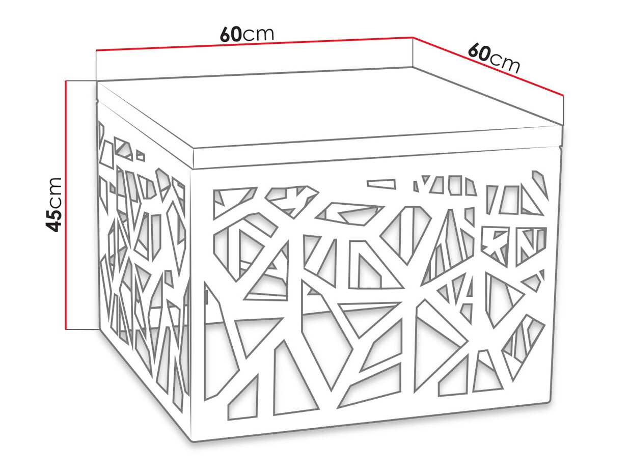 Dohányzóasztal Germantown 102 (Matt fekete + Fényes fehér)