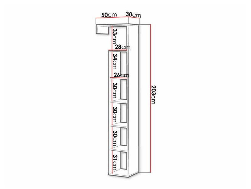 Könyvespolc Florevi 110