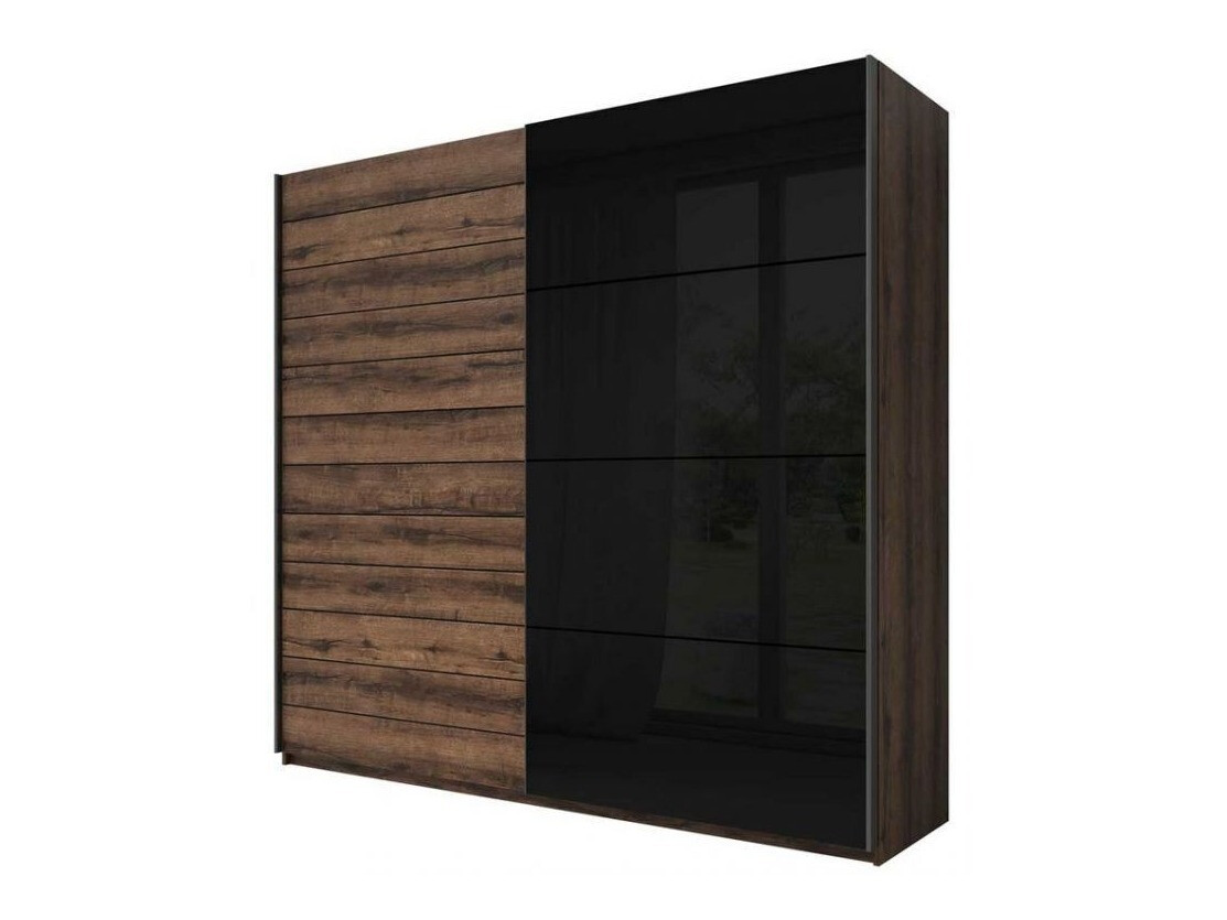 Gardróbszekrény Levruvu 105 (Monastery tölgy + Fekete)