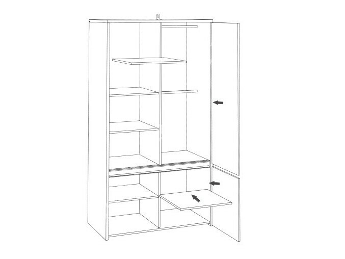 Gardróbszekrény Nolveru 127