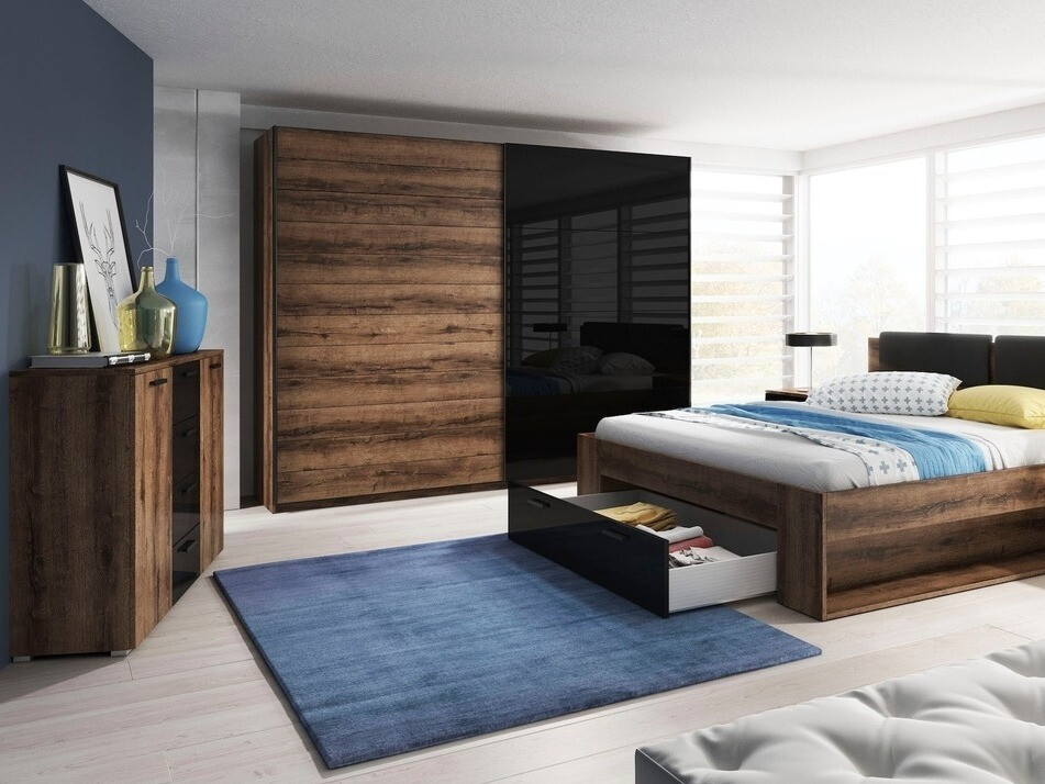 Komód Levruvu 108 (Monastery tölgy + Fekete)