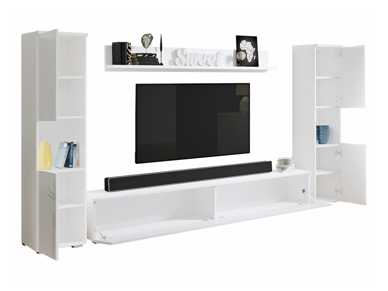 Nappali szett Sarasota 131 (Wotan tölgy + Fényes fehér)