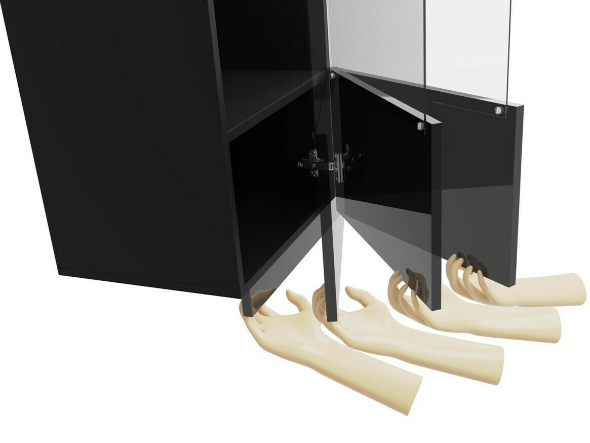 Nappali szett Tivdalu 107 (Fekete + Fényes fekete + Fehér + Fényes fehér)