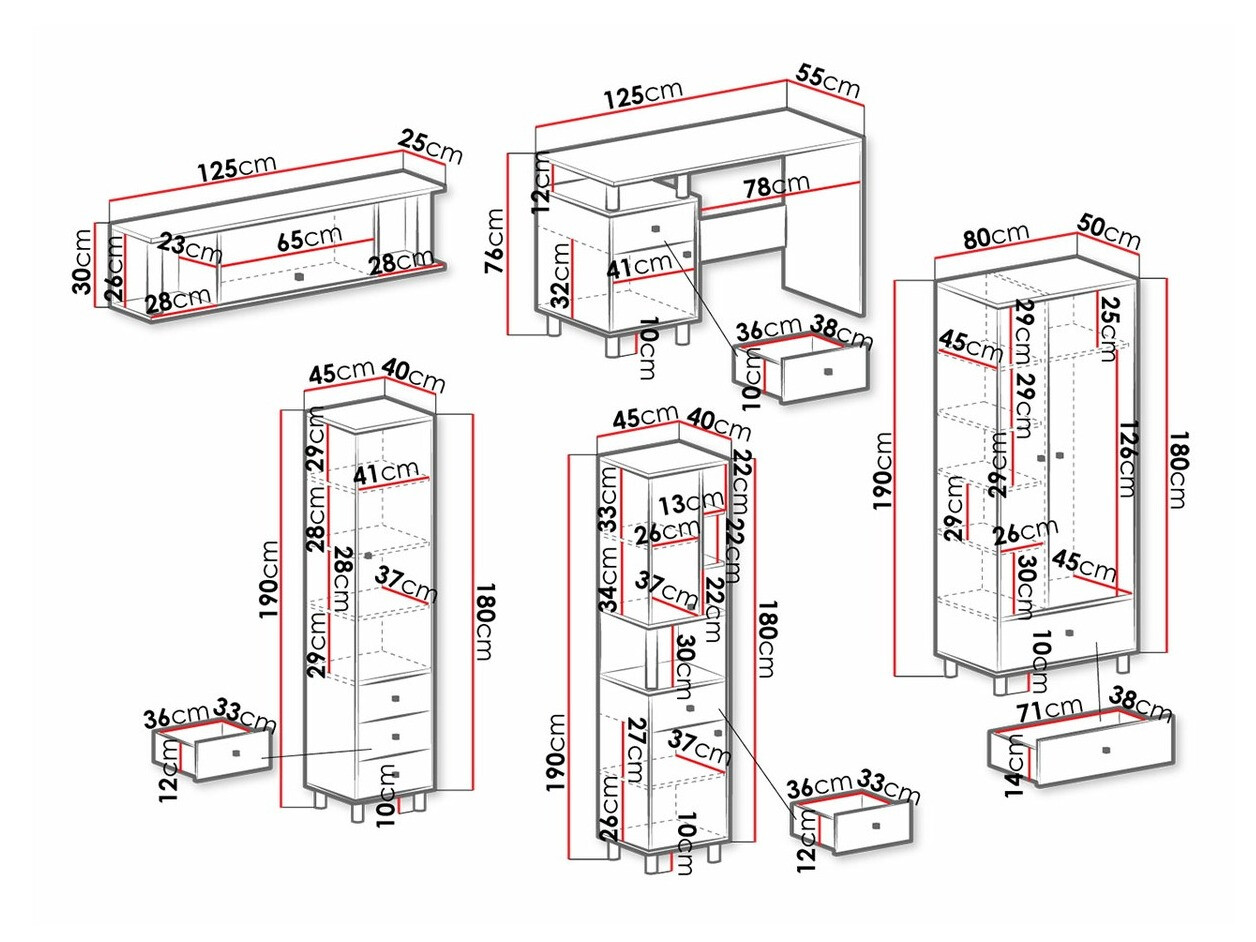 Gyerekszoba garnitúra Omaha P114