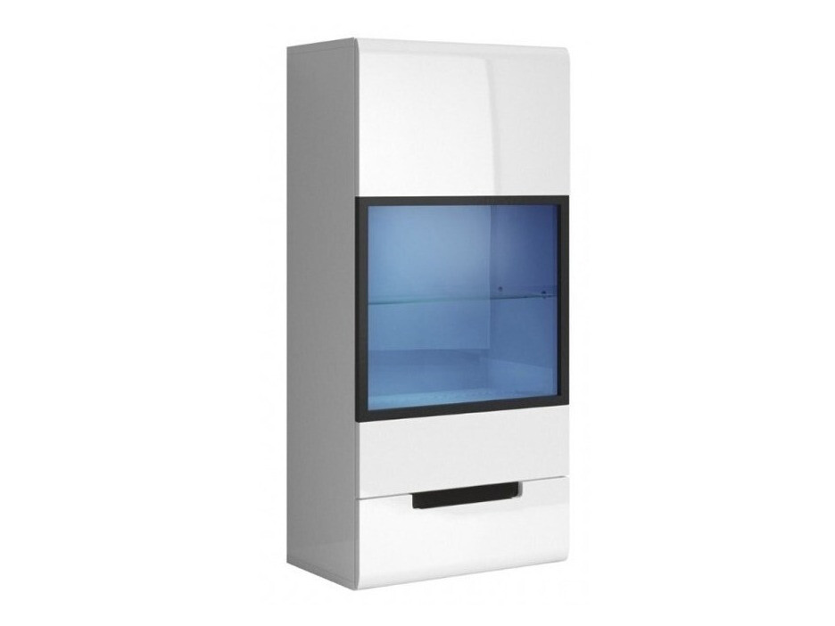 Fali szekrény Austin D101 (Fehér + Fényes fehér)