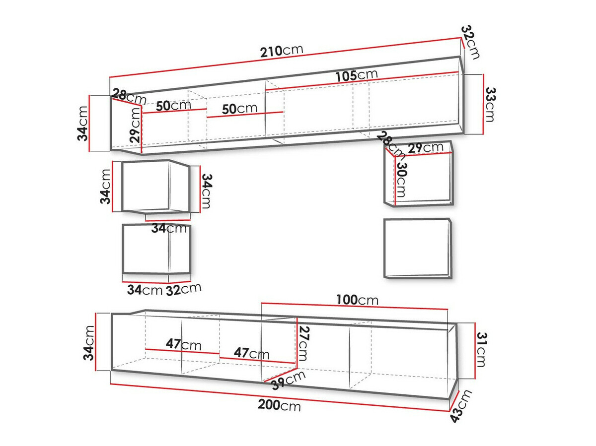 Nappali szett Tivdalu 134 (Arany tölgy)