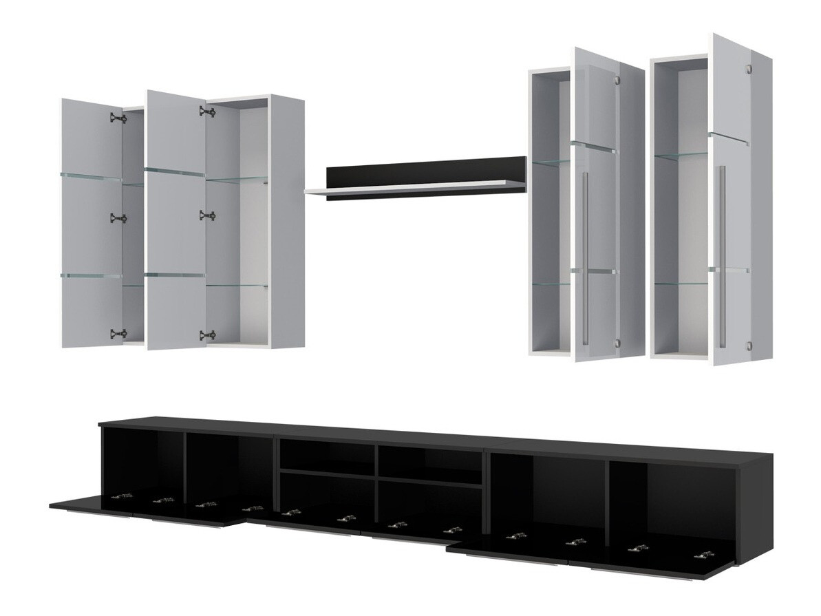 Nappali szett Nashville 102 (Fehér + Fényes fehér)