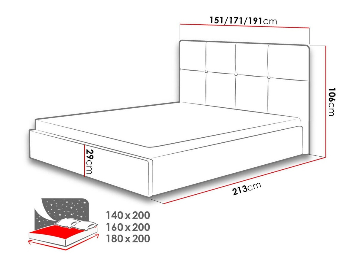 Ágy ComfiDream Celen (Sawana 21)