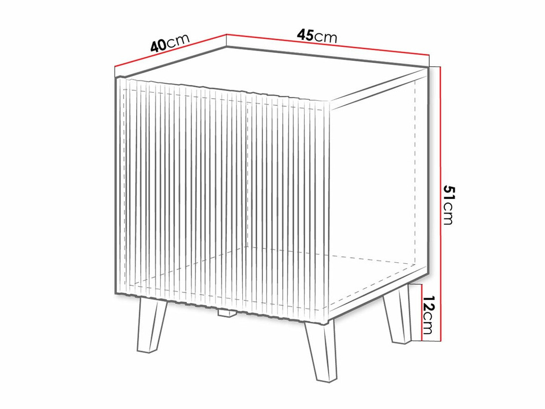 Éjjeliszekrény Levmari 107 (Fekete + Aranysárga) (2db.)