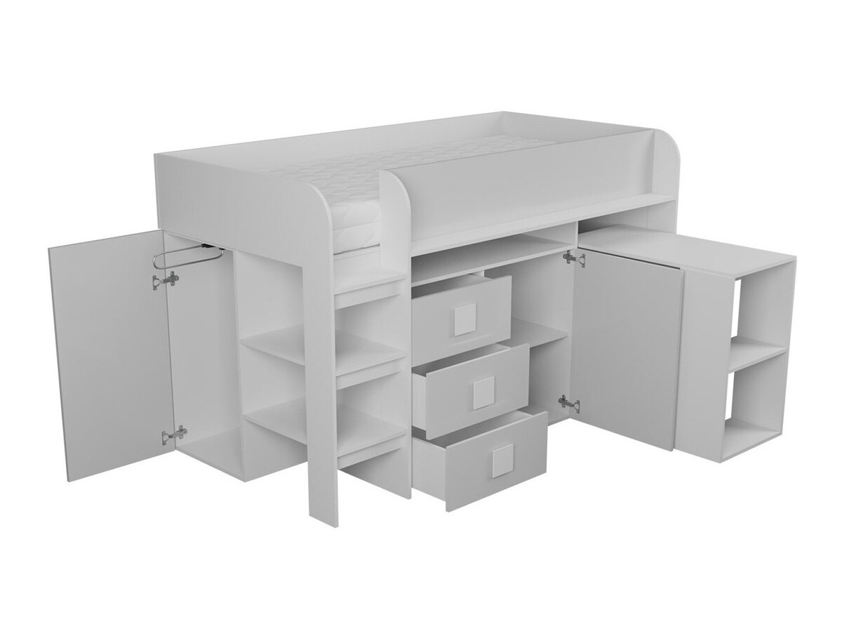 Ágy Hartford 190 (Fehér + Fényes fehér + Fényes fekete)