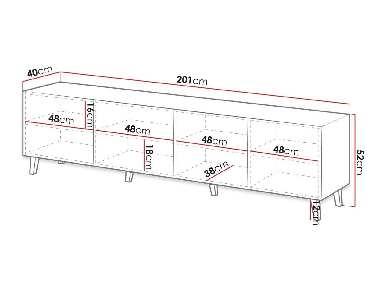 TV-állvány Levmari 103 (Fehér)