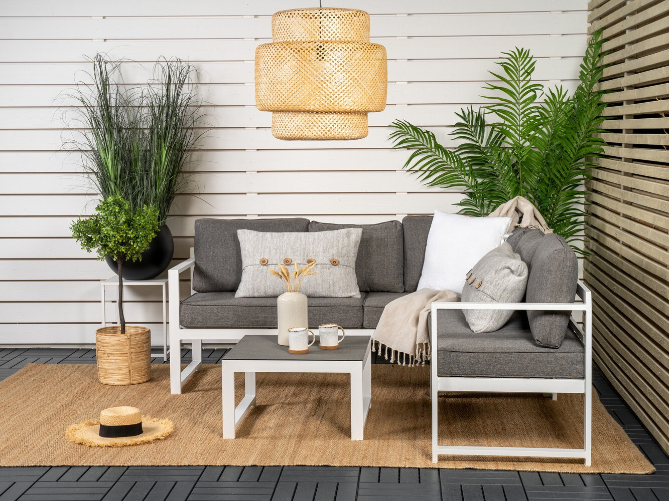 Kerti bútor Dallas 773 (Fehér + Szürke)