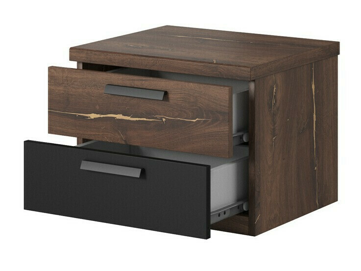 Hálószoba garnitúra Felelie 108 (Rusztikus sötét tölgy + Réz)