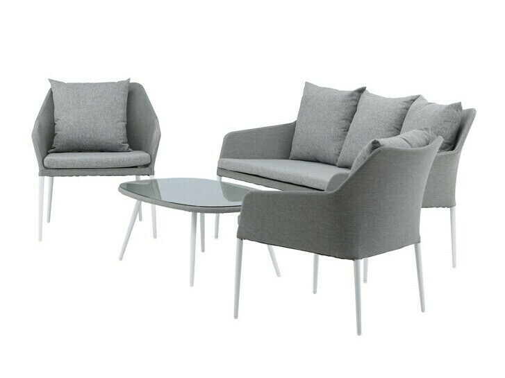 Kerti bútor Dallas 3116 (Világosszürke + Fehér)