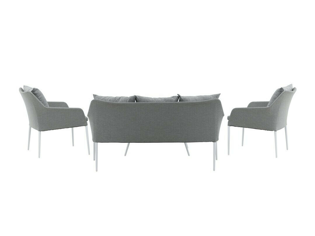 Kerti bútor Dallas 3116 (Világosszürke + Fehér)