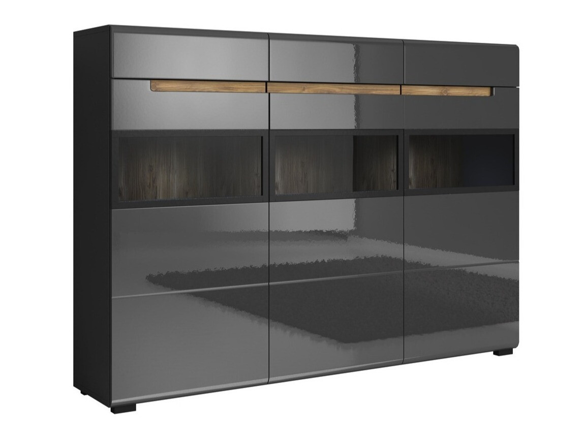 Komód Austin D106 (Antracit + Gloss antracit)