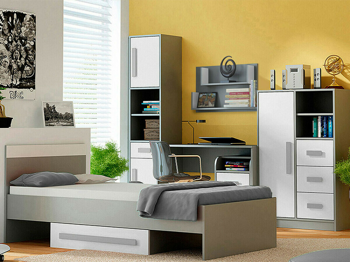 Ágy Akron H102 (Antracit + Fehér + Zöld)