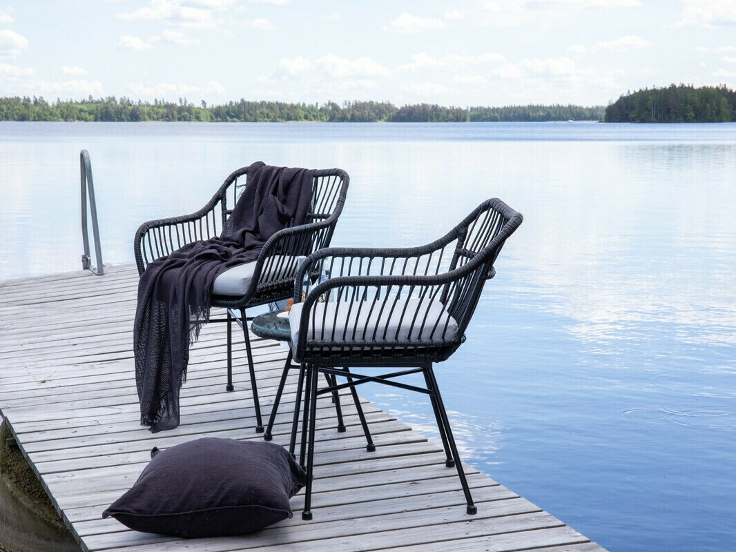 Erkélybútor-készlet Dallas 3117 (Fekete)