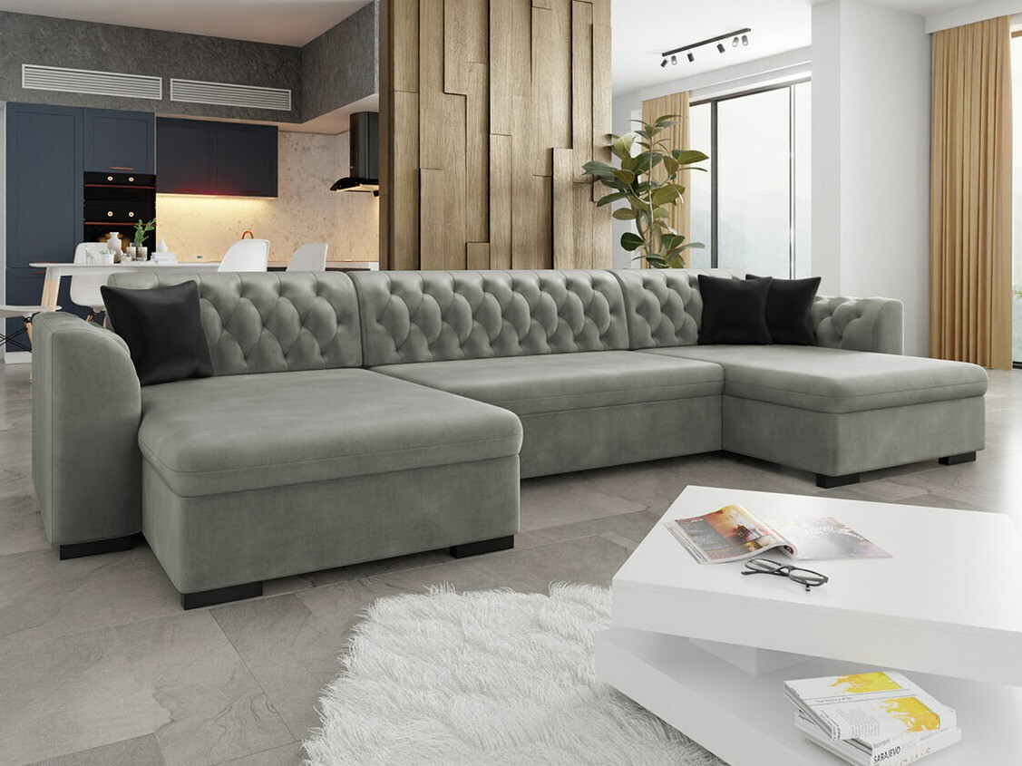 Chesterfield sarokkanapé Comfivo 255 (Magic Velvet 2217 + Magic Velvet 2219)