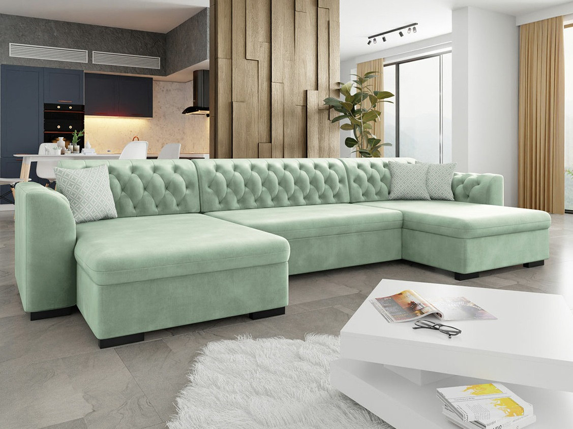 Chesterfield sarokkanapé Comfivo 255 (Magic Velvet 2227 + Evo 29)