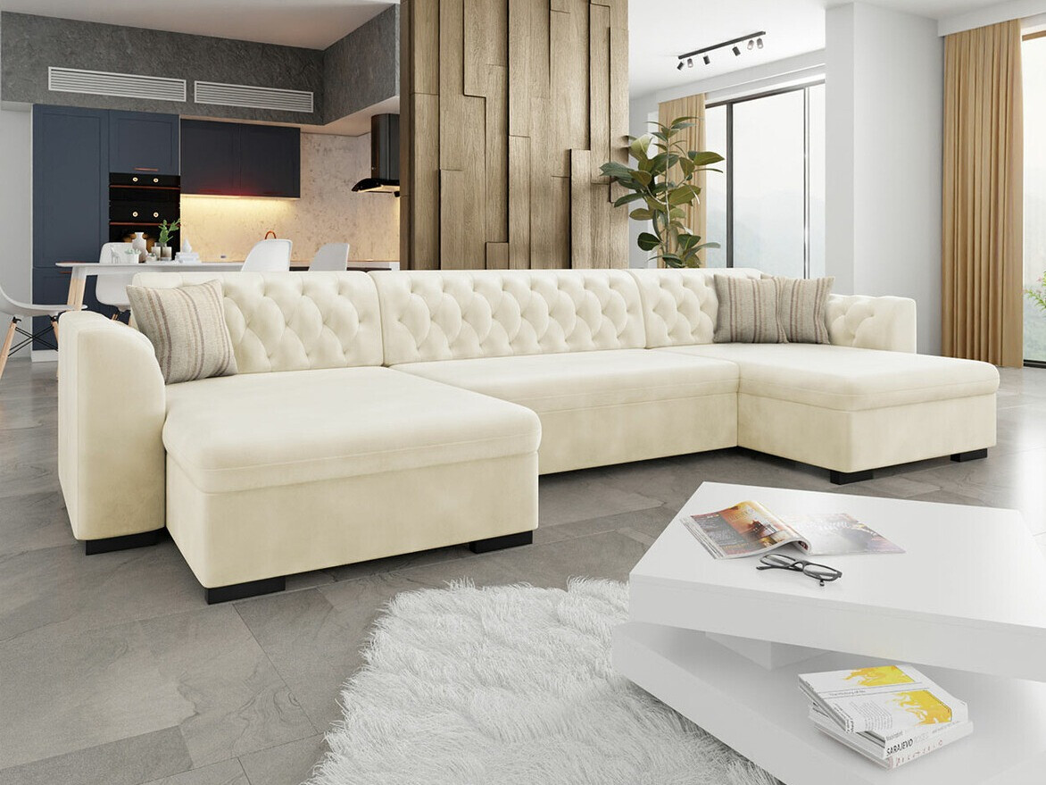 Chesterfield sarokkanapé Comfivo 255 (Magic Velvet 2250 + Senegal 825)