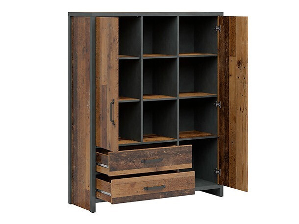 Könyvespolc Belsera 107 (Barna + Matera szürke)