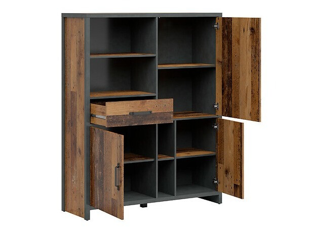 Könyvespolc Belsera 108 (Barna + Matera szürke)