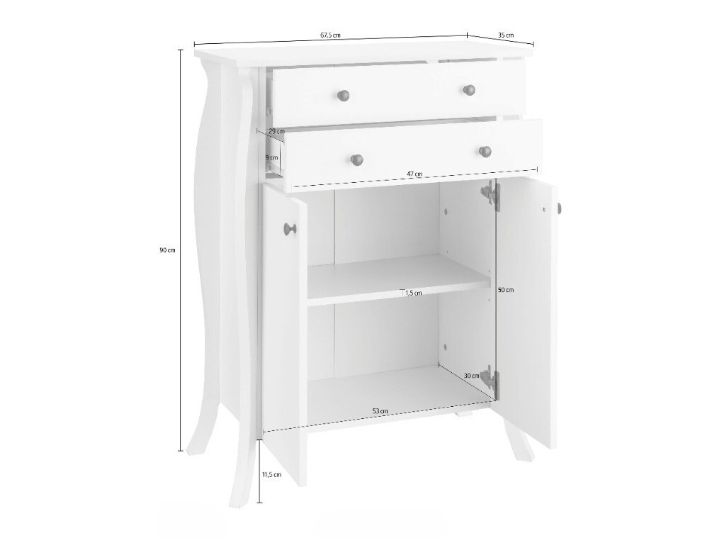 Álló fürdőszoba szekrény Ophtole 103 (Szürke tölgy)