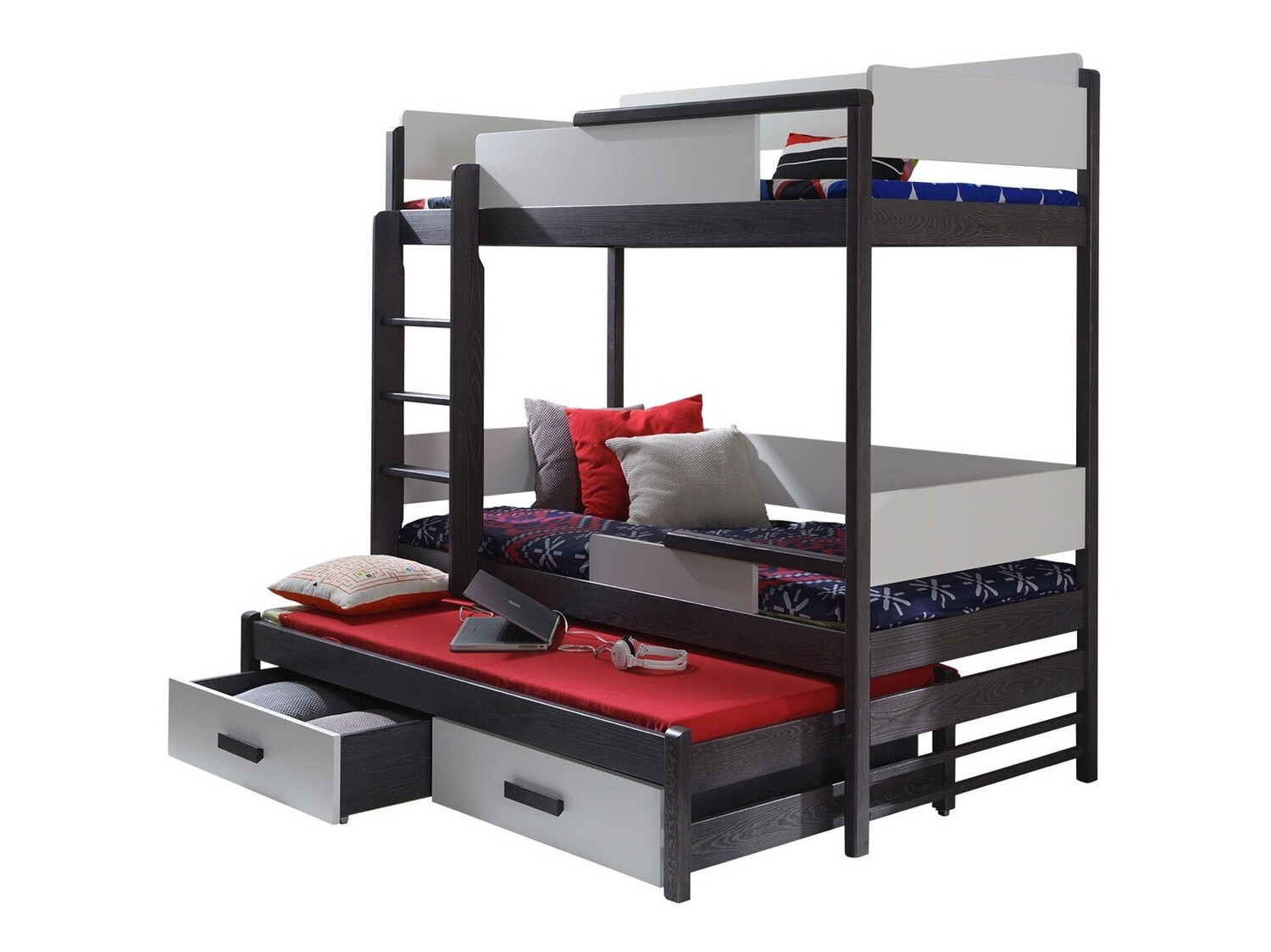 Emeletes ágy Henderson 114 (Grafit + Szürke)