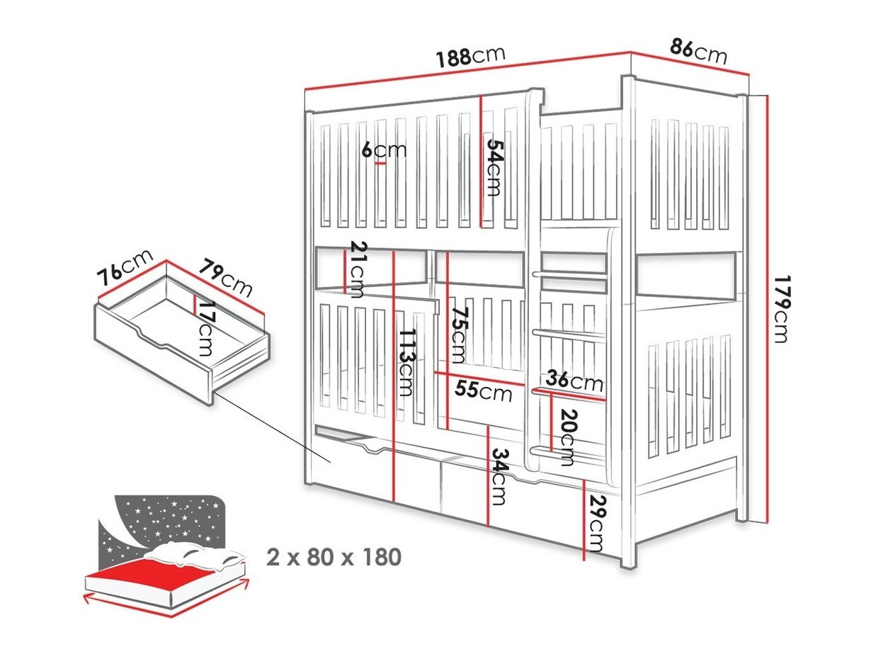Emeletes ágy Vista 104