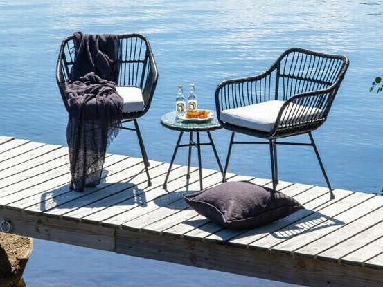 Erkélybútor-készlet Dallas 3117 (Fekete)