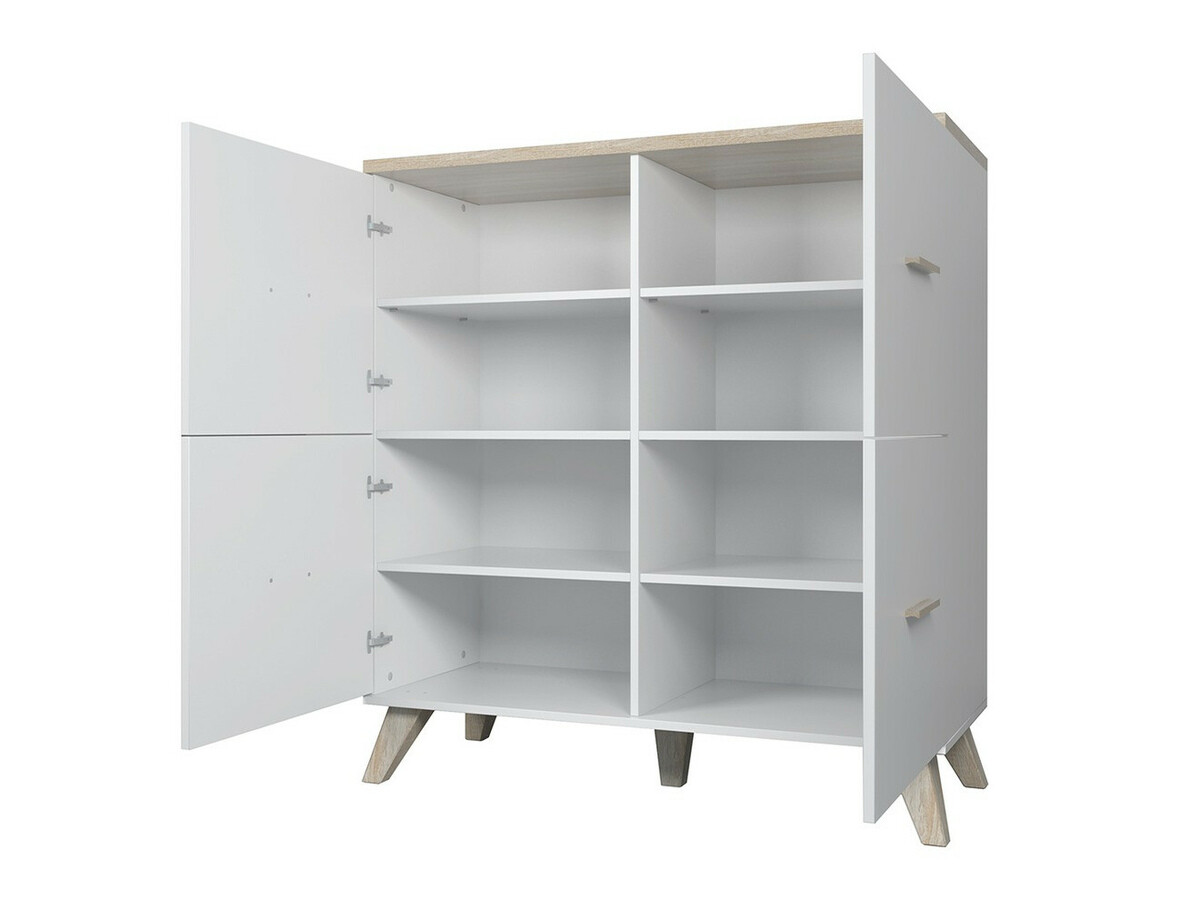 Nappali szett Larfloi 113 (Fehér + Sonoma tölgy)