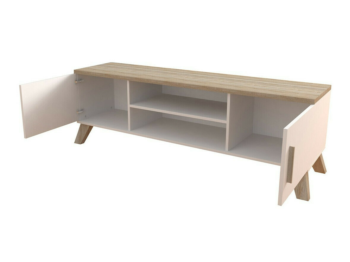 Nappali szett Larfloi 113 (Fehér + Sonoma tölgy)