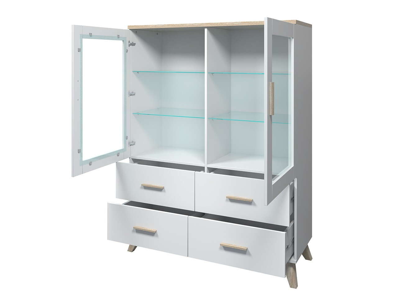 Nappali szett Larfloi 113 (Wotan tölgy + Fekete)